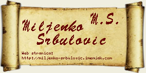 Miljenko Srbulović vizit kartica